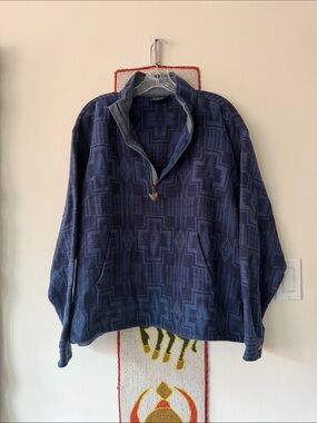 “PENDLETON” Super Soft Thick Cotton Sweatshirt 1/4 zip in front of